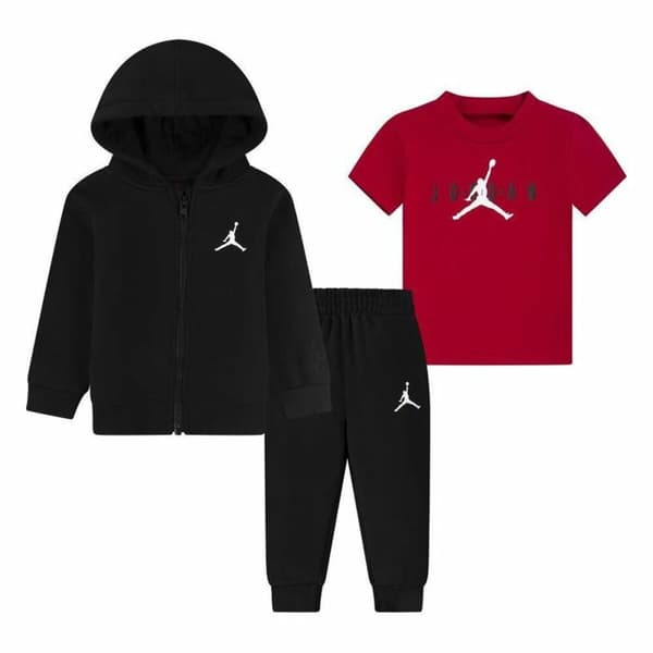 Sportstøj til Baby Jordan Essentials Fleeze Box Sort Rød - 12 måneder