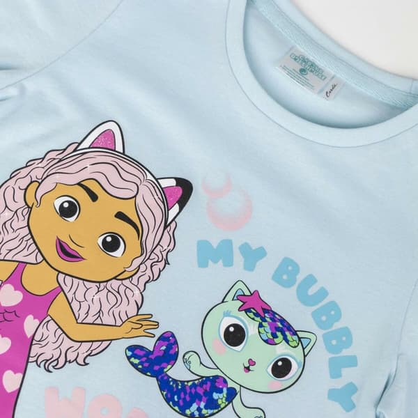 Barn T-shirt med kortärm Gabby's Dollhouse Turkos - 2 år