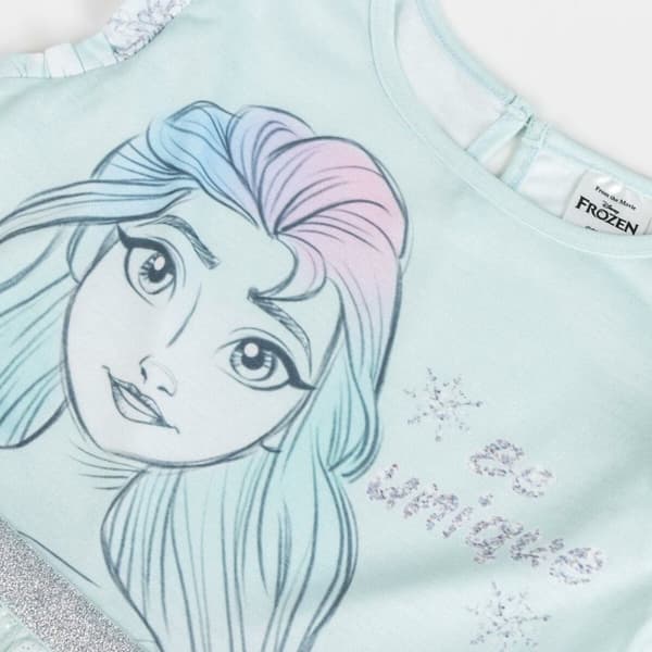 Kjole Frozen Turkisblå - 7 år