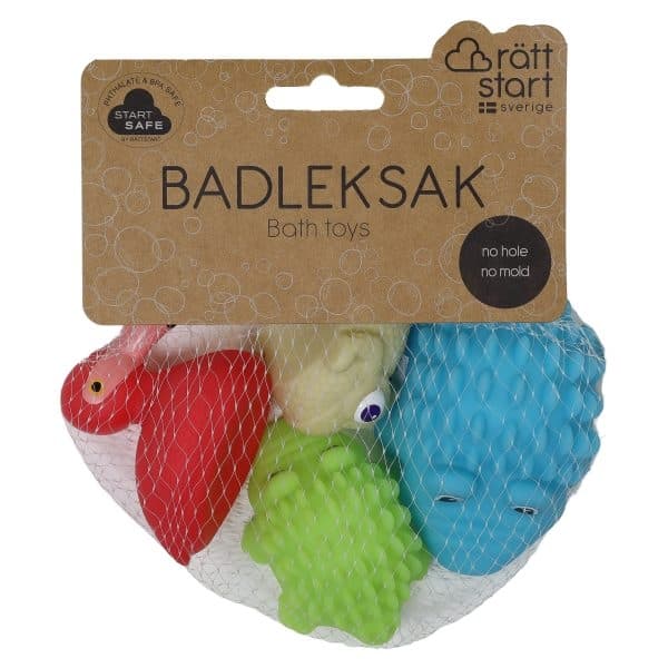 Badleksak, Exotiska Djur, 4-pack - Rätt Start