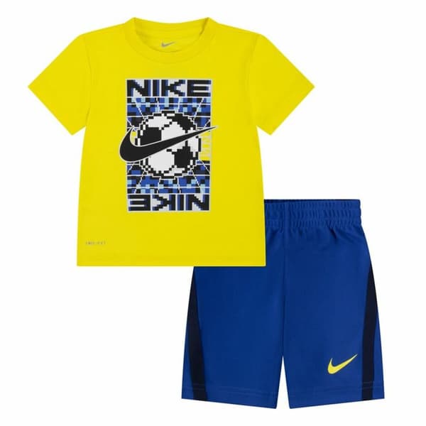 Träningskläder, Barn Nike Df Icon Gul Blå Multicolour 2 Delar - 18 månader