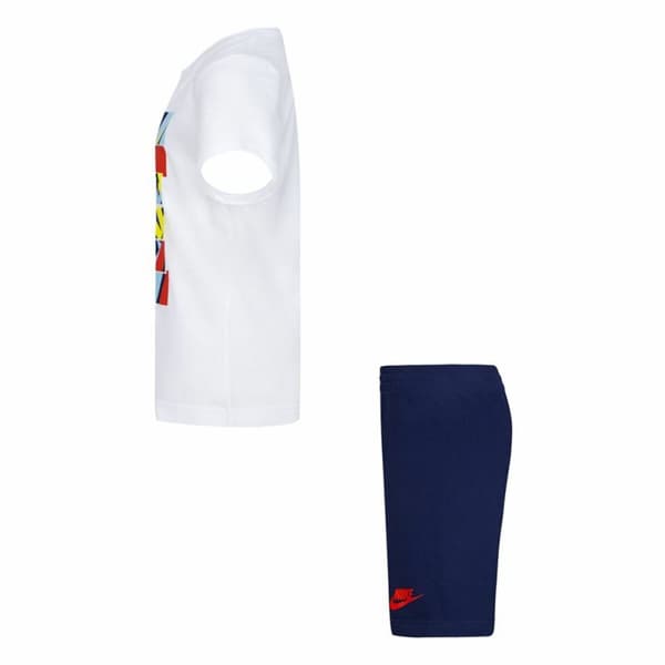 Lasten urheiluasu Nike Nsw Add Ft Short Sininen Valkoinen Monivärinen 2 Kappaletta - 7 vuotta