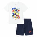 Miniatyrbillede 1 af 4: Sportstøj til Børn Nike Nsw Add Ft Short  Blå Hvid Multifarvet 2 Dele - 24 måneder