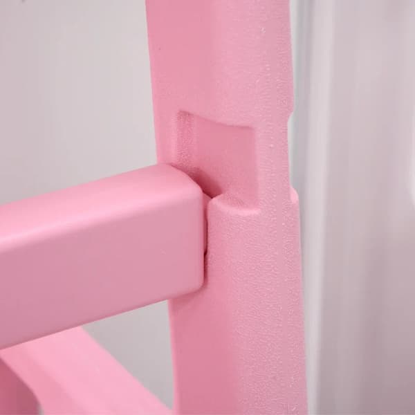 Rootz Learning Tower - Højdejusterbar - Nem at rengøre - Skridsikker - Børnesikker plastik - Pink - 47x47x90 cm