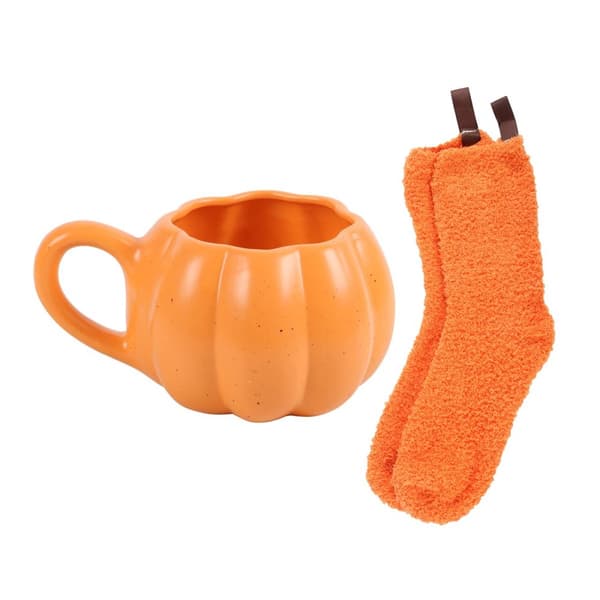 Something Different Set med mugg och strumpor Pumpkin