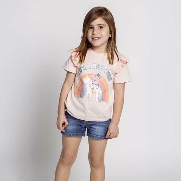 Barn T-shirt med kortärm Peppa Pig 4 år