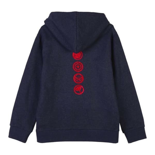 Tröja med huva Unisex Marvel Mörkblå - 7 år