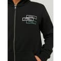 Miniatyrbild 3 av 6: Tröja med huva Unisex Jack & Jones JCOSPACE LOGO SWEAT 12221210 Svart - 10 år