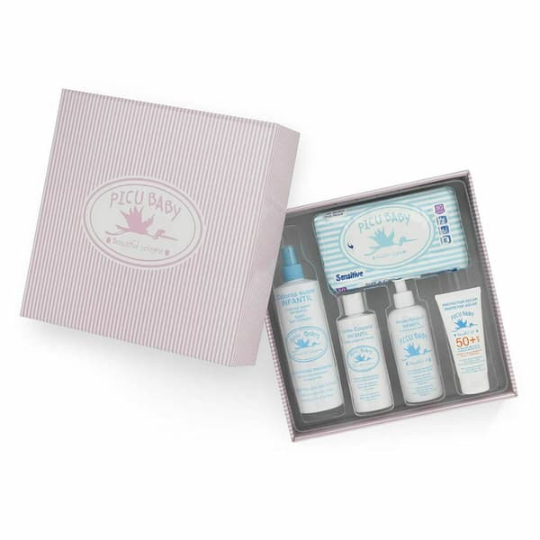 Baby-kit Picu Baby Infantil Caja Rayas Rosa New Rosa 5 Delar