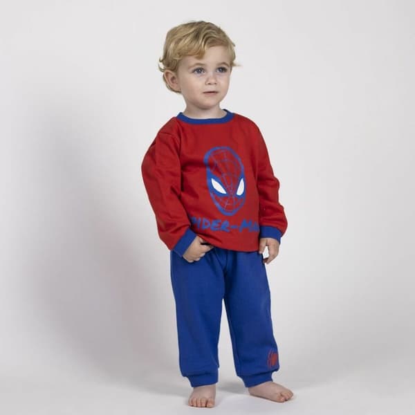 Træningsdragt til børn Spider-Man Blå Rød - 18 måneder
