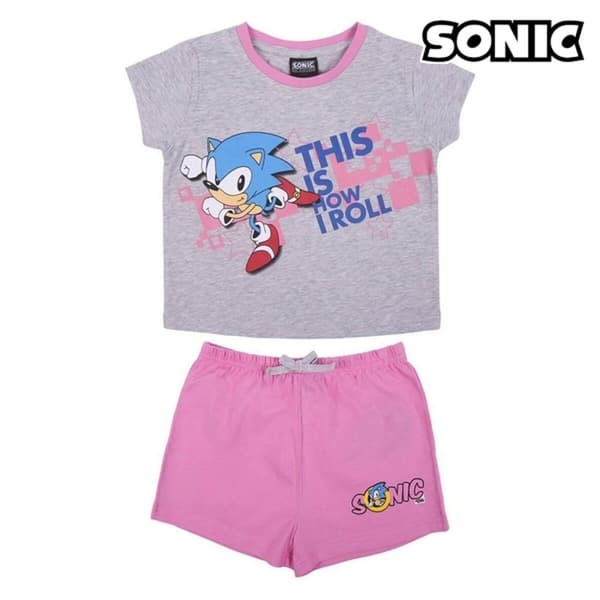 Nattøj Børns Sonic Grå - 10 år
