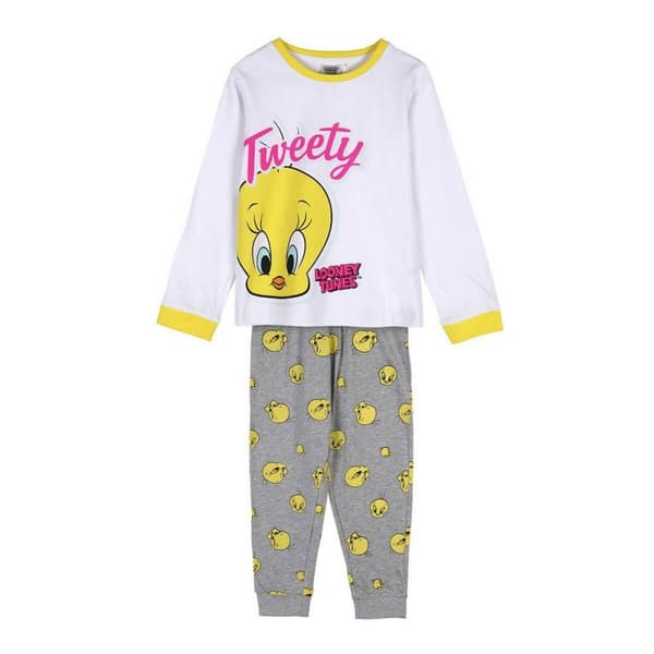 Nattøj Børns Looney Tunes Hvid - 3 år