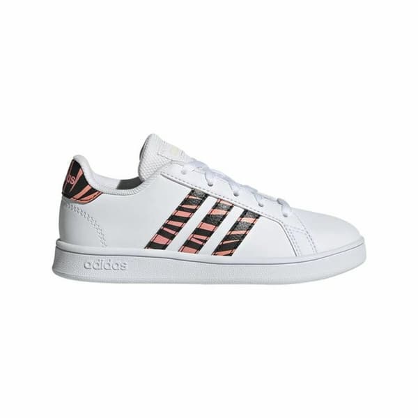 Sportssko til børn Adidas Grand Court Print Hvid - 40