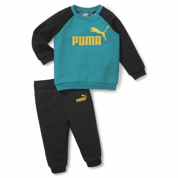 Baby træningsdragt Puma Minicat Essentials Sort Blå - 4-6 måneder