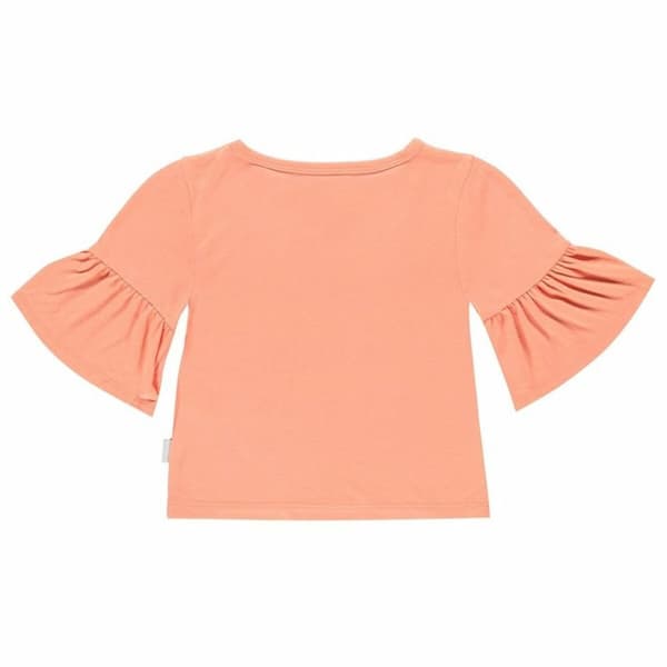 Børne Kortærmet T-shirt Converse Ruffle Laksefarvet - 12-13 år