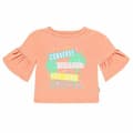 Miniatyrbillede 1 af 4: Børne Kortærmet T-shirt Converse  Ruffle  Laksefarvet - 12-13 år