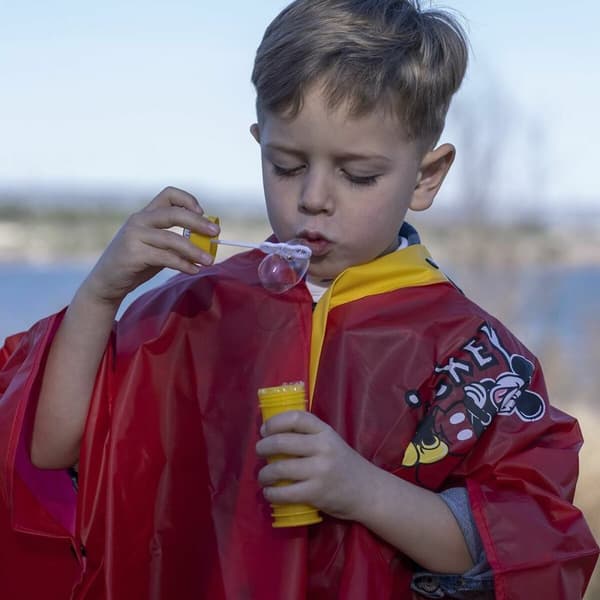 Vandtætte Poncho med Hætte Mickey Mouse Rød - 3-4 år