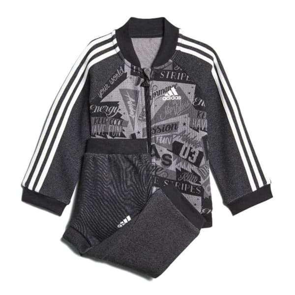 Träningsoverall, Baby Adidas I BBALL JOG FT Grå - 6-9 månader