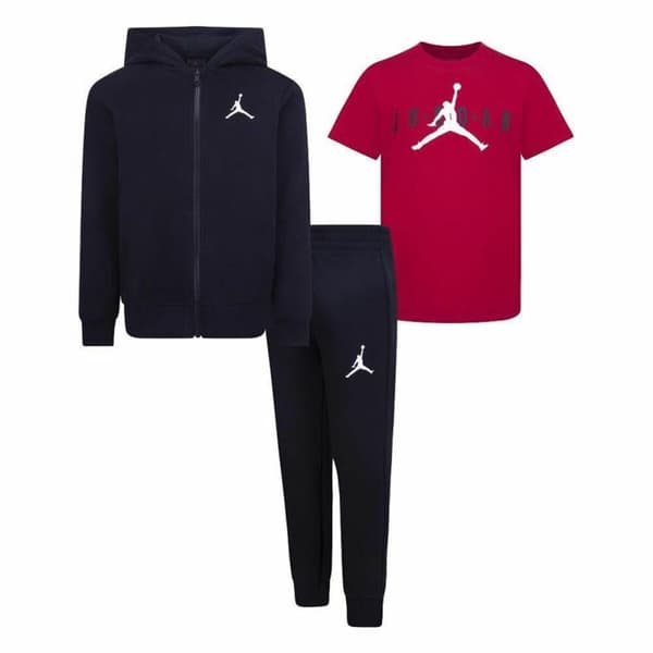 Sportstøj til Baby Jordan Essentials Fleeze Box Sort Rød - 24 måneder