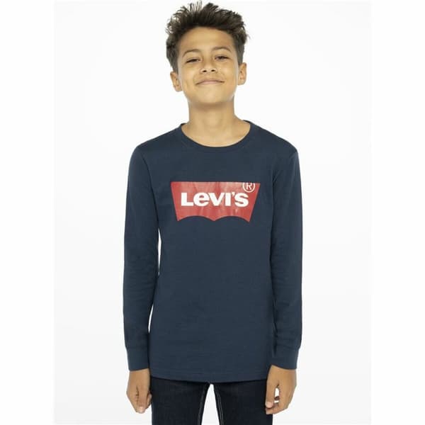 Långärmad t-shirt, Barn Levi's Batwing Mörkblå - 16 år