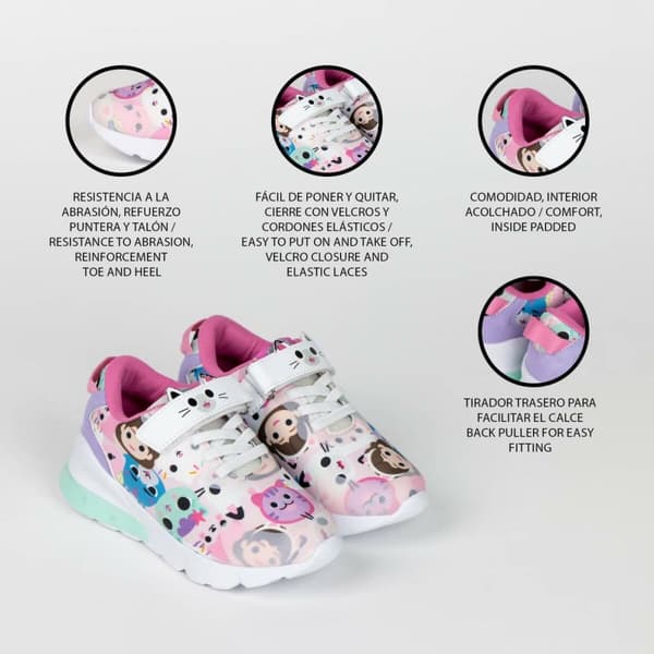 Sportskor med LED Gabby's Dollhouse Rosa - 25