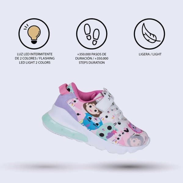 Sportskor med LED Gabby's Dollhouse Rosa - 27