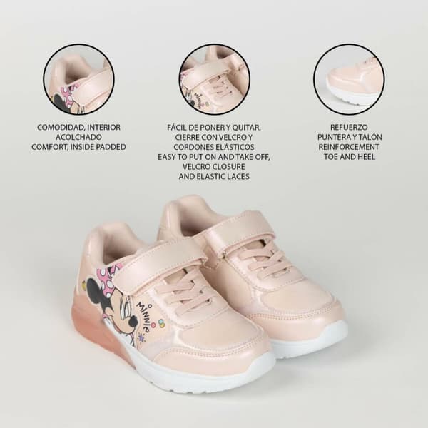 Sportskor med LED Minnie Mouse Rosa - 30