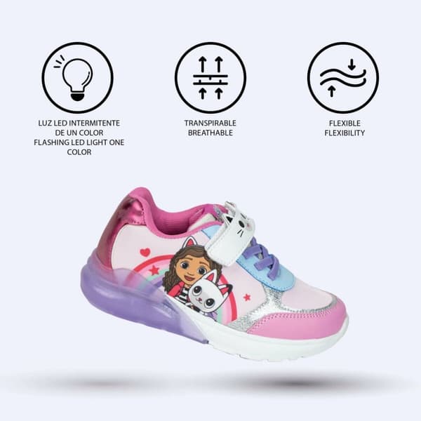 Sportskor med LED Gabby's Dollhouse Rosa - 24