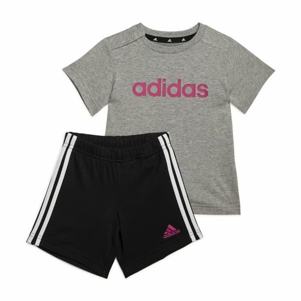 Sportstøj til Baby Adidas Essentials Lineage Mørkegrå - 0-3 Måneder