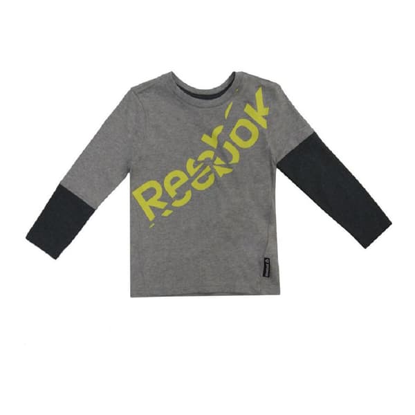 Langarmet T-skjorte Reebok B LS TEE Mørke Grå - XXS