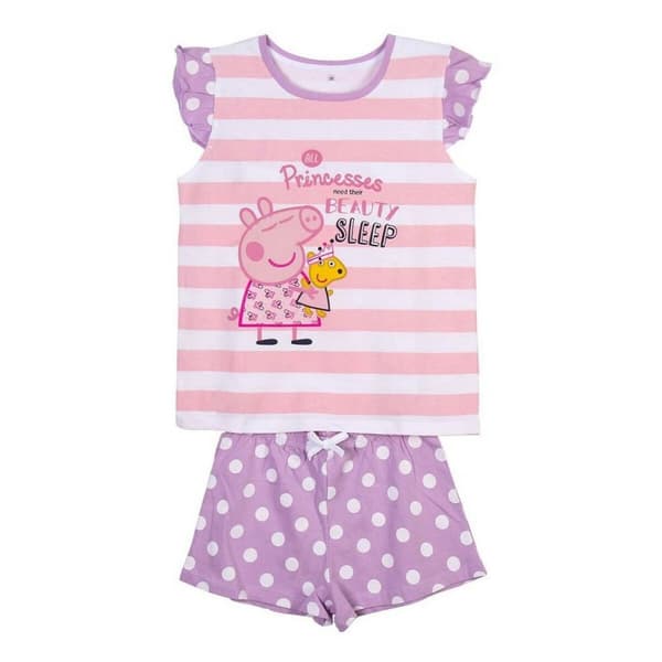 Sommerpyjamas for gutter Peppa Pig Rosa Lilla - 2 År