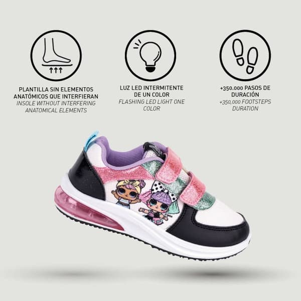 LED joggesko LOL Surprise! Velcro Svart - 25