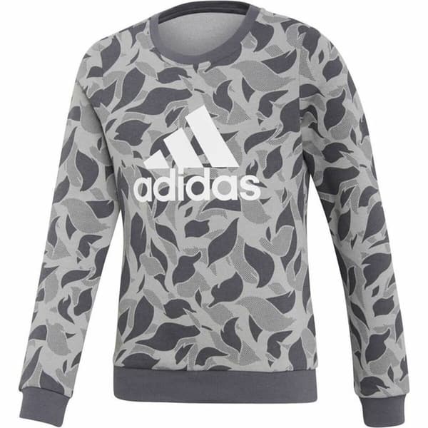 Hettefri genser for jenter Adidas ID Crew Grå Lysegrp - 5-6 år