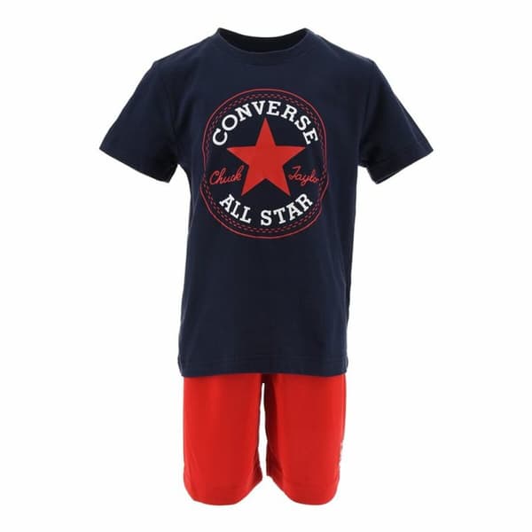 Sportsantrekk for barn Converse Blå Rød Flerfarget 2 Deler - 6-7 år