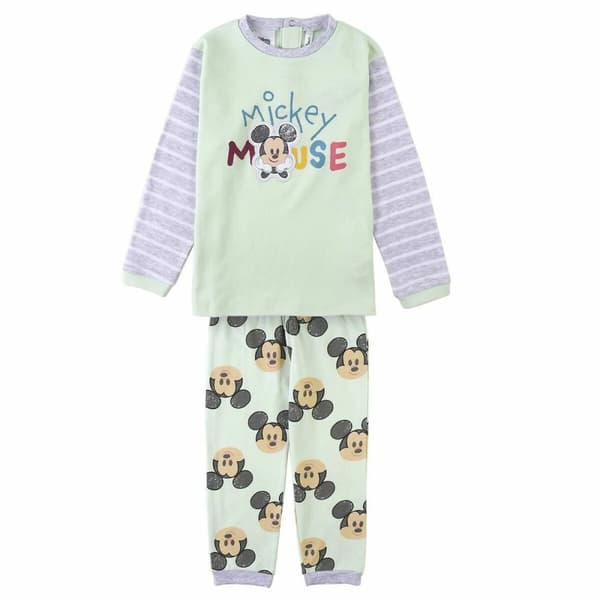 Pyjamat Lasten Mickey Mouse Pinkki Vihreä Harmaa - 18 kuukautta