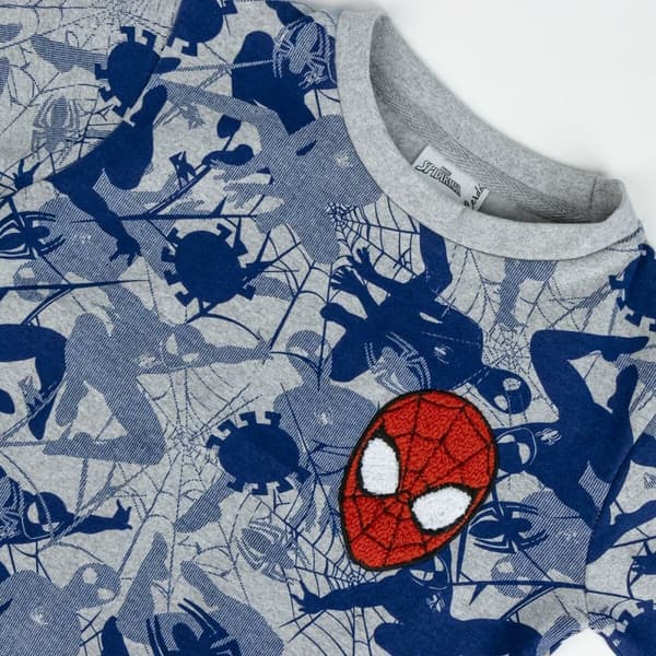 Lasten huputon collegepaita Spider-Man Harmaa - 7 vuotta