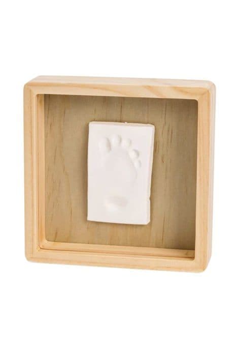 Babykonst - 3601092040 - Pure Box Baby Footprints Kit med ram i furu, födelsepresentidé, träfärg