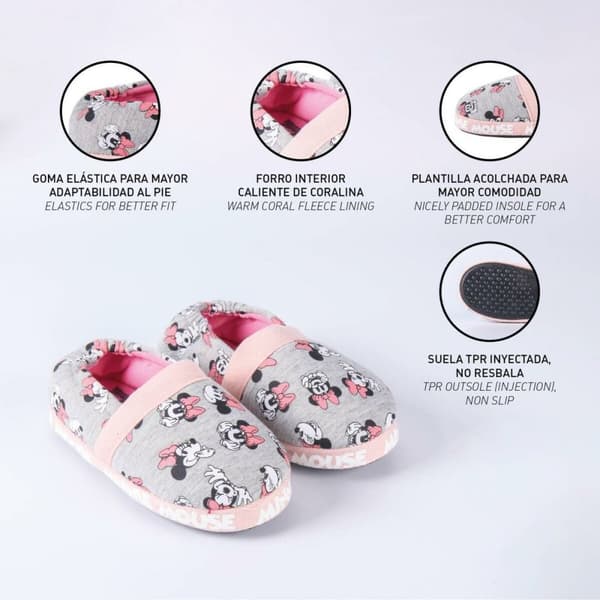 Kotitossut Minnie Mouse Vaaleanharmaa - 32-33