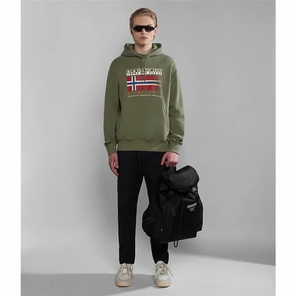 Tröja med huva Unisex Napapijri B-Kreis H Mörkgrön - XL