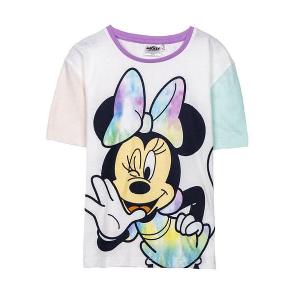 Barn T-shirt med kortärm Minnie Mouse Mörkgrön Multicolour - 6 år