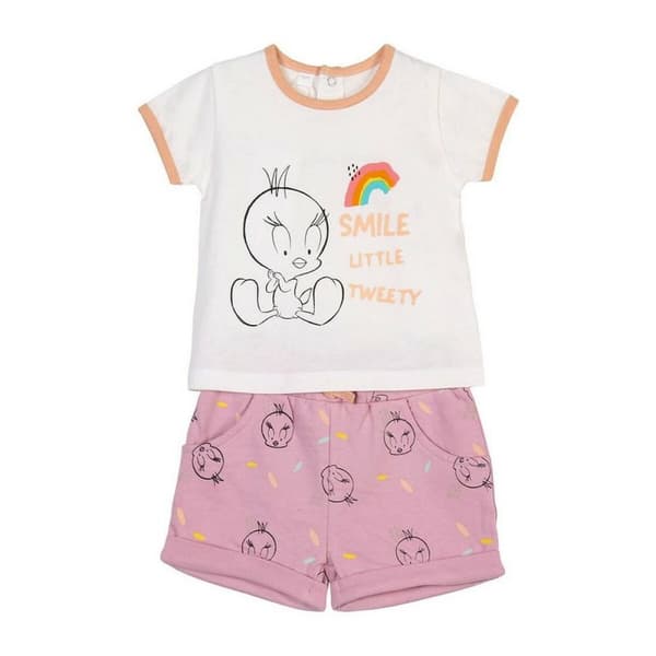Set av kläder Looney Tunes Rosa - 12 månader
