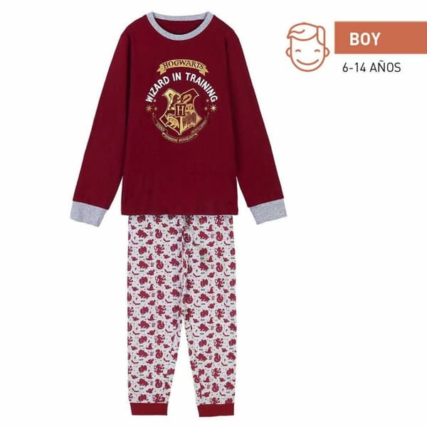 Pyjamas Barn Harry Potter Röd - 8 år