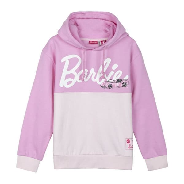 Tröja med huva Unisex Barbie Rosa - 8 år