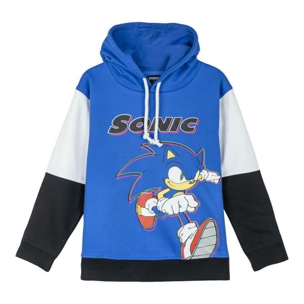 Tröja med huva Unisex Sonic Blå - 10 år