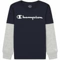 Miniatyrbillede 1 af 2: Langærmet T-shirt til Børn Champion Sort - 2XS