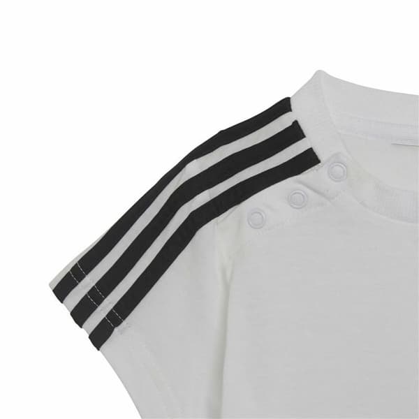 Sportstøj til Baby Adidas Three Stripes Sort Hvid - 3-6 måneder