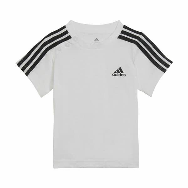 Sportstøj til Baby Adidas Three Stripes Sort Hvid - 3-6 måneder