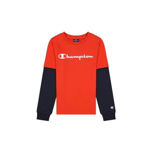 Langærmet T-shirt til Børn Champion Rød - 3-4 år