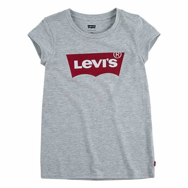 Børne Kortærmet T-shirt Levi's Batwing Lysegrå - 12 år