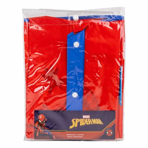 Vandtætte Poncho med Hætte Spider-Man Rød - 3-4 år